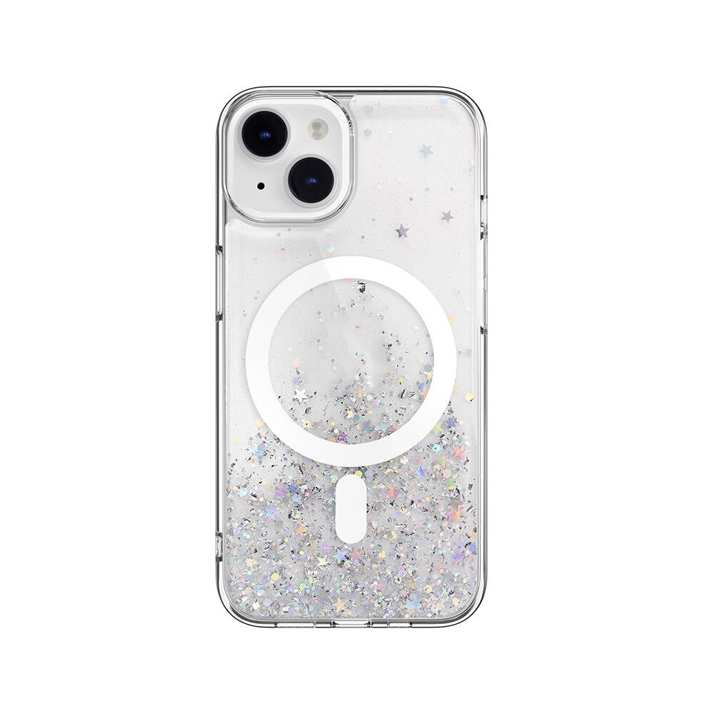 Switcheasy Starfield-M iPhone 14 M-safe Şarj Özellikli Parlayan Simli Şeffaf Lisanslı Kılıf Switcheasy Starfield-M iPhone 14 M-safe Şarj Özellikli Parlayan Simli Şeffaf Lisanslı Kılıf